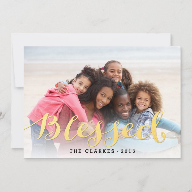 Shiny Blessings | Holiday Photo Card (Front)