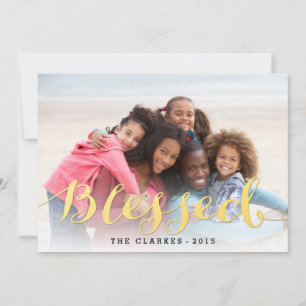 Shiny Blessings Holiday Photo Card