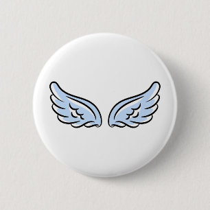 Shiny Blue Diamond Carat 6 Cm Round Badge