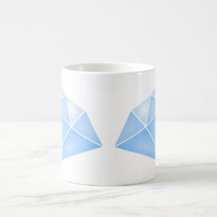 Shiny Blue Diamond Carat Coffee Mug