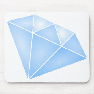 Shiny Blue Diamond Carat Mouse Mat