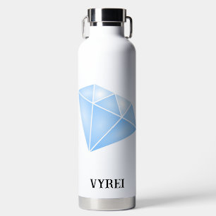 Shiny Blue Diamond Carat Water Bottle