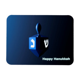 Shiny Blue Dreidel Magnet
