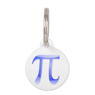 Shiny Blue Pi Symbol Pet Tag