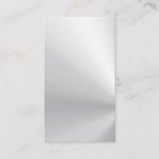 shiny brushed aluminium business card (Front)