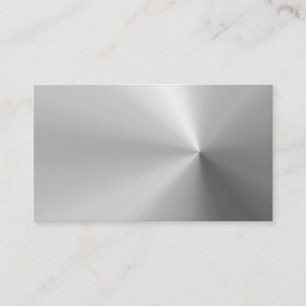 shiny brushed aluminium business card