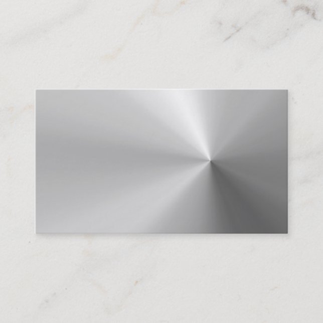 shiny brushed aluminium business card (Front)