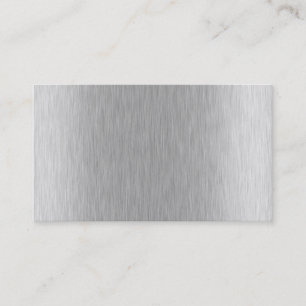 shiny brushed aluminium business card