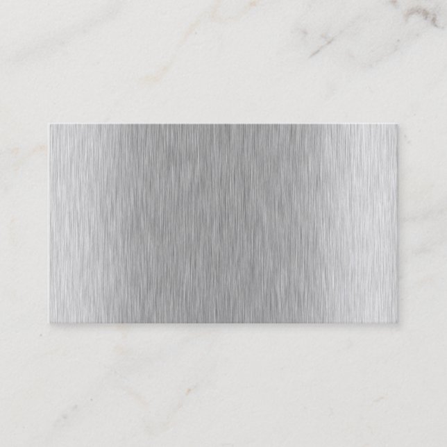 shiny brushed aluminium business card (Front)