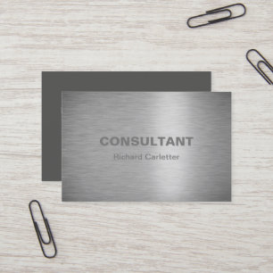 Shiny brushed metal professional business card