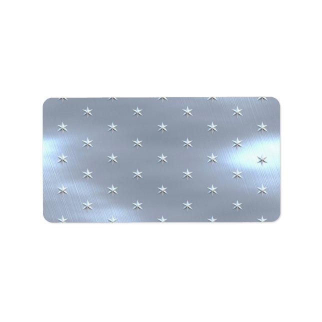 Shiny Brushed Star Metallic Texture Label (Front)