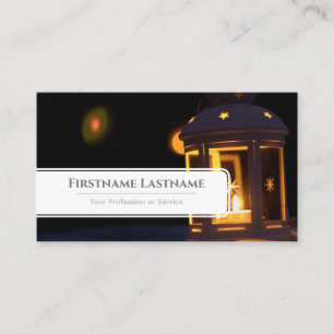 Shiny candle light for professional Event Managers Business Card