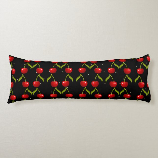 Shiny Cherries Pattern Body Cushion (Front)