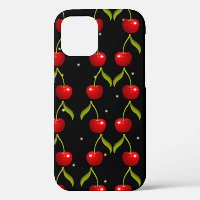 Shiny Cherries Pattern Case-Mate iPhone Case (Back)