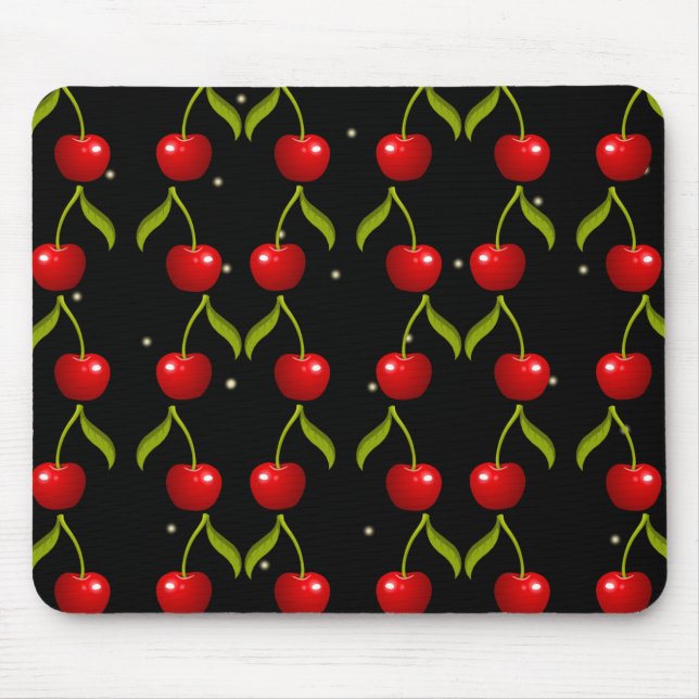 Shiny Cherries Pattern Mouse Mat (Front)