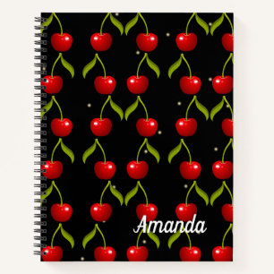 Shiny Cherries Pattern Notebook