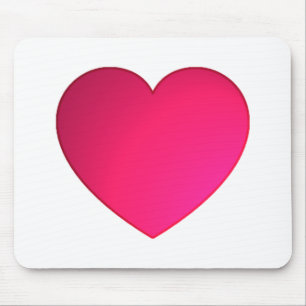 Shiny Cherry Red Heart Mouse Mat