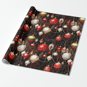 Shiny Christmas Baubles 3 Wrapping Paper