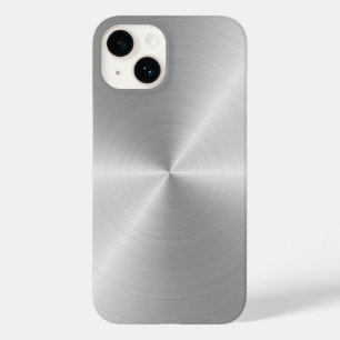 Shiny Circular Polished Metal Texture Case-Mate iPhone 14 Case