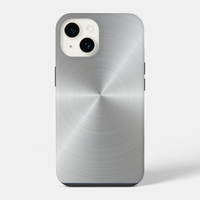 Shiny Circular Polished Metal Texture iPhone Case (Back)