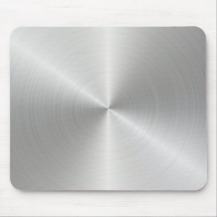 Shiny Circular Polished Metal Texture Mouse Mat
