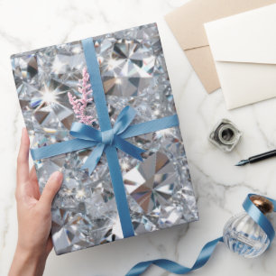 Shiny Clear Diamonds  Wrapping Paper