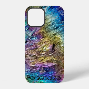 Shiny coloured abstract pattern stone iPhone case