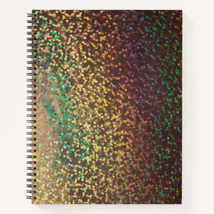 Shiny, confetti  , multicolored notebook