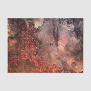 Shiny Copper Gold Glitter Ink Emerald Marble Tissue Paper