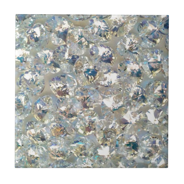 Shiny Crystals Ceramic Tile Trivet (Front)
