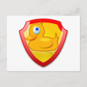 Shiny Defender Duck Postcard