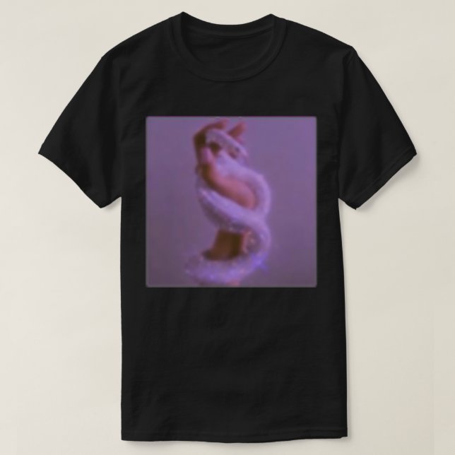 Shiny Diamond Snake on a Hand  T-Shirt (Design Front)
