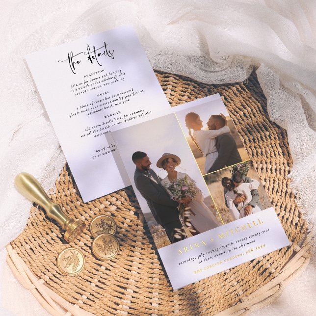 Shiny Elegant All In One QR Code 3 Photo Wedding (Creator Uploaded)