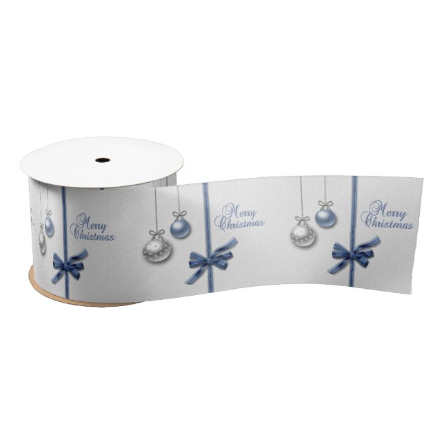 Shiny Elegant Christmas Balls Satin Ribbon (Spool)