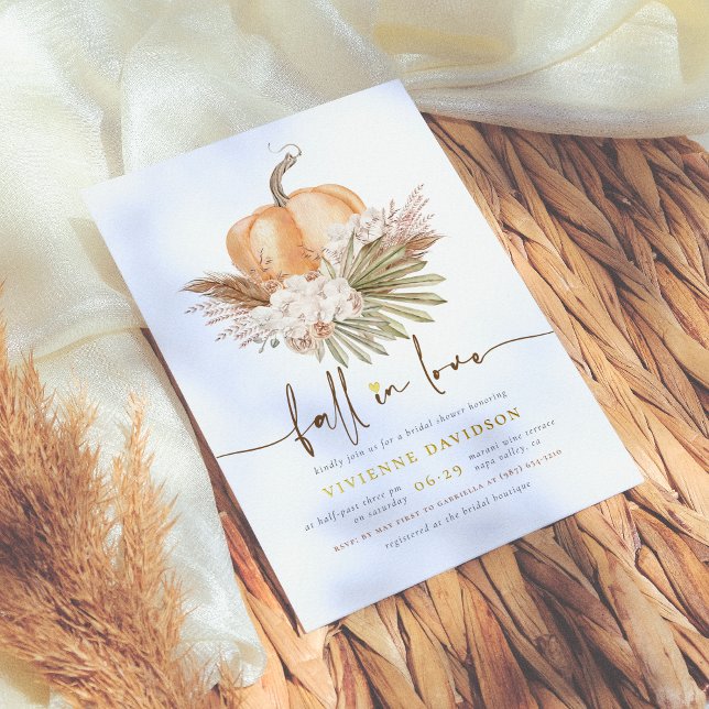 Shiny Fall In Love Pampas & Pumpkin Bridal Shower (Creator Uploaded)