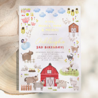 Shiny Farm Animals Barnyard Birthday Party