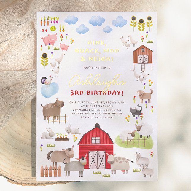 Shiny Farm Animals Barnyard Birthday Party (Creator Uploaded)