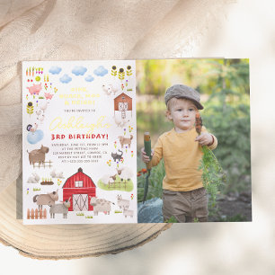 Shiny Farm Animals Bash Birthday Party Photo