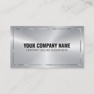 Shiny faux me, Silver Border Accents Business Card
