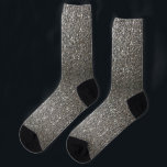 Shiny Faux Shimmer Bright Silver Glitter Texture Socks<br><div class="desc">Perfect for any occasion when your personality is just as sparkly as this wrapping paper.</div>