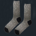 Shiny Faux Shimmer Bright Silver Glitter Texture Socks<br><div class="desc">Perfect for any occasion when your personality is just as sparkly as this wrapping paper.</div>