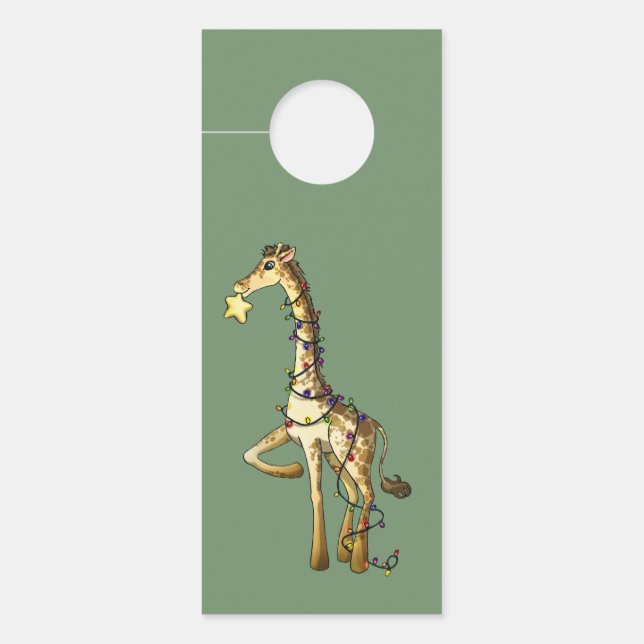 Shiny Giraffe Door Hanger (Front)
