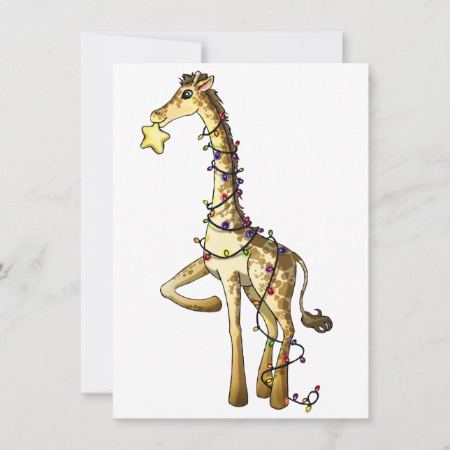 Shiny Giraffe Invitation (Front)