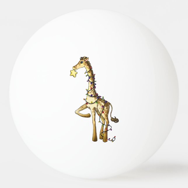 Shiny Giraffe Ping Pong Ball (Front)