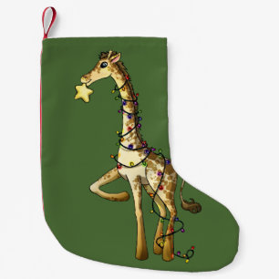 Shiny Giraffe Small Christmas Stocking