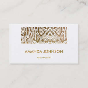 Shiny Glam Stylist Beauty Golden Python Vip Business Card