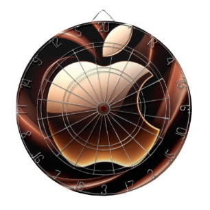 Shiny Gold Apple With Liquid Metallic Ribbons Dartboard