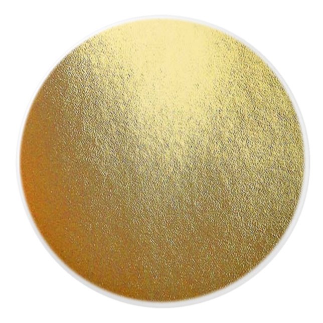 Shiny Gold Art  Ceramic Knob (Front)