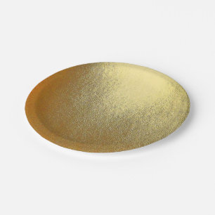 Shiny Gold Art Paper Plate
