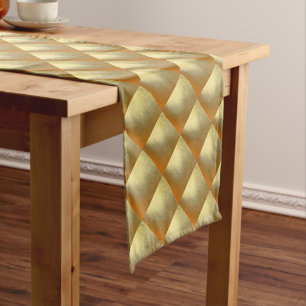 Shiny Gold Art Short Table Runner